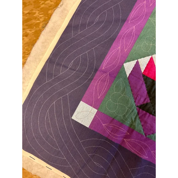 Unbranded Unisex Quilt One Size‎ Green, Teal and Purple, Preowned - Picture 3 of 12